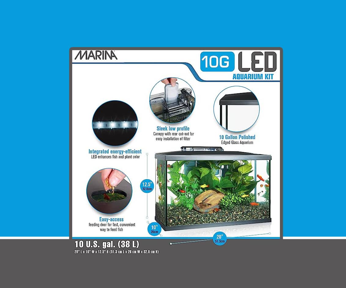 Marina LED Aquarium Kit, 10 Gallon-1